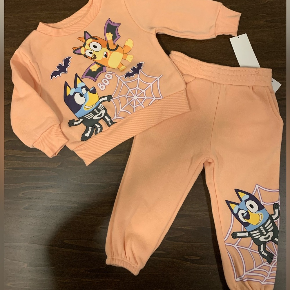 NWT Bluey 12m sweatshirt & sweatpants set